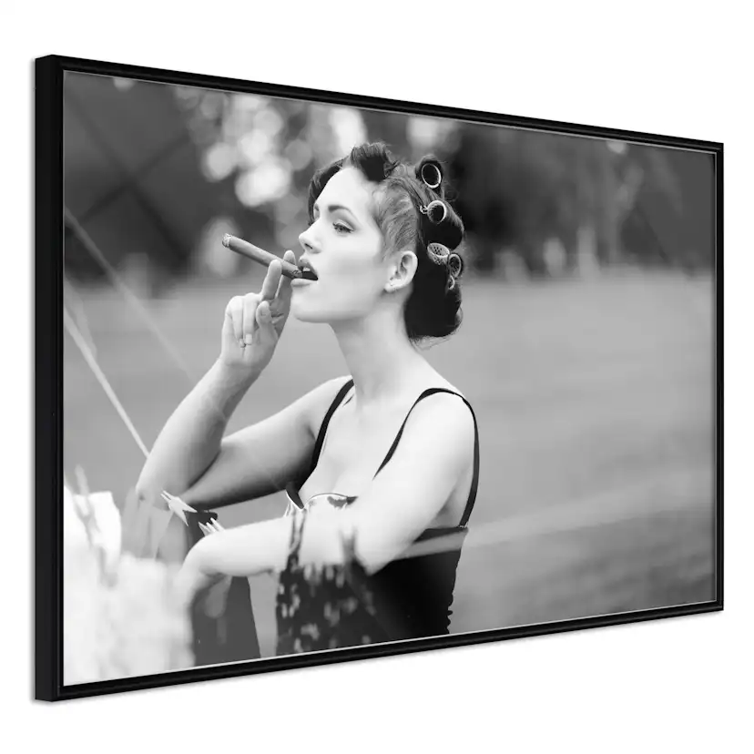 Poster Artgeist Affisch Woman with Cigar