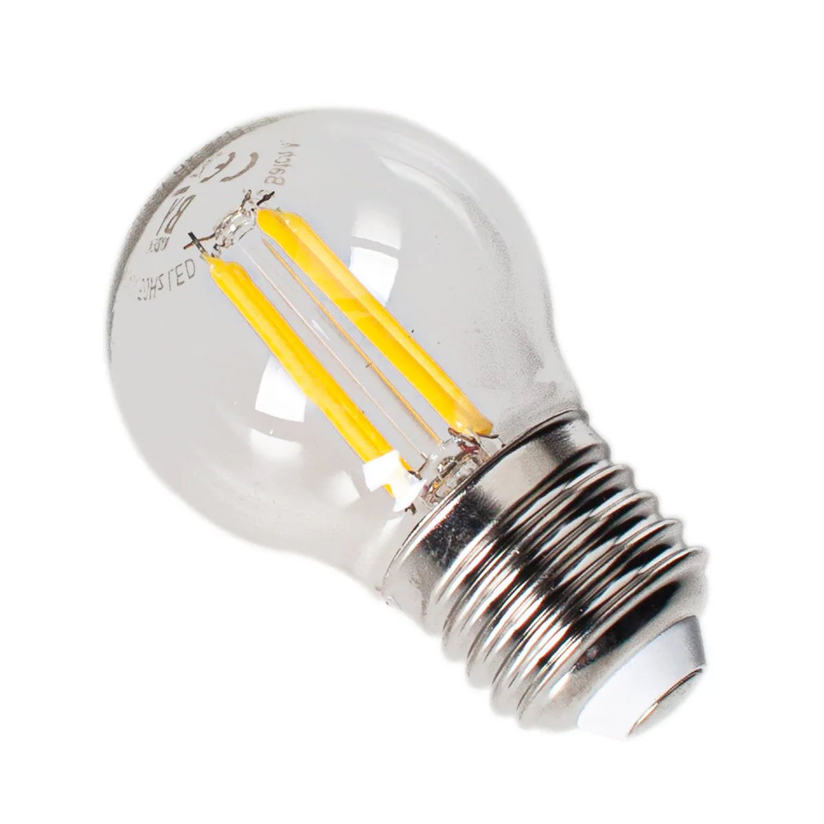 Filament dekorationslampa LEDdimbar klot E27 4W Ø45mm klar Klarglas