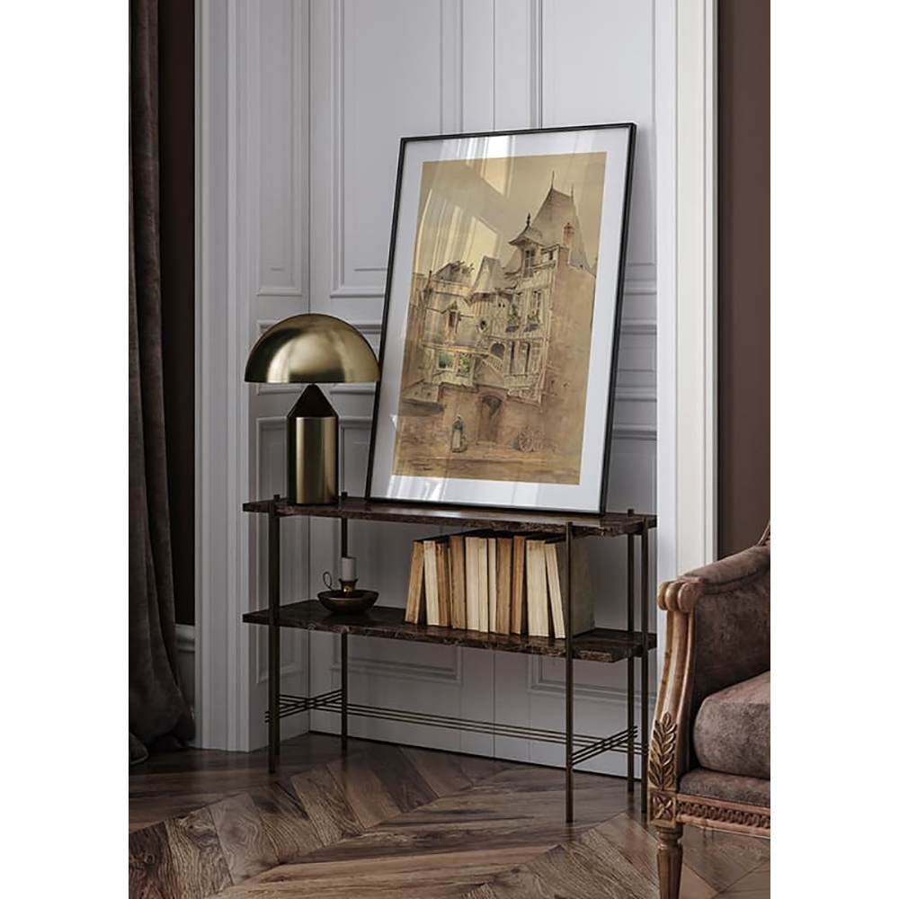 Poster Gallerix Street Scene With Medieval Houses By Arnold W. Brunner