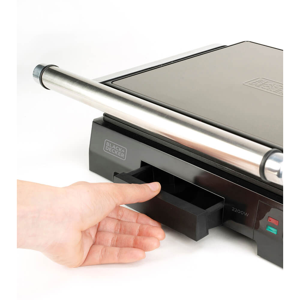 Bordsgrill BLACK+DECKER Temp Control 2200W Borstat stål