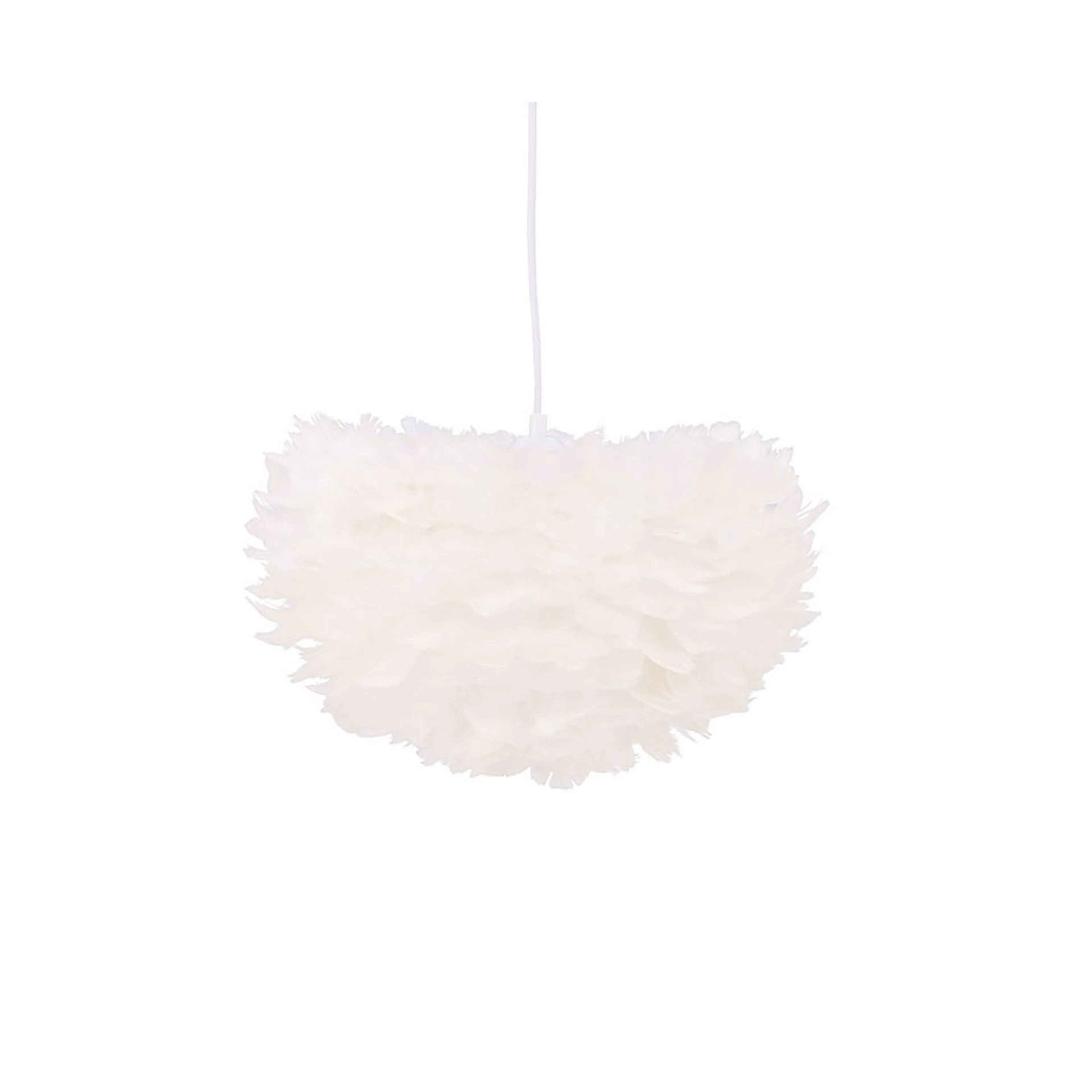 Nicola - Medium Pendant Lamp - White / White artificial feat Vit