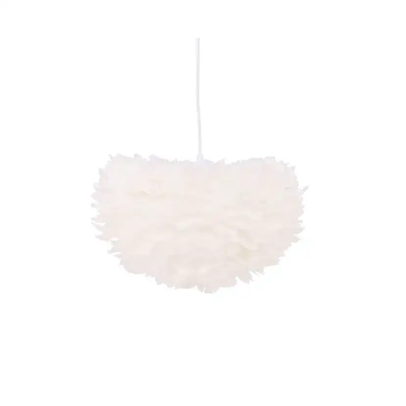 Nicola - Medium Pendant Lamp - White / White artificial feat Vit