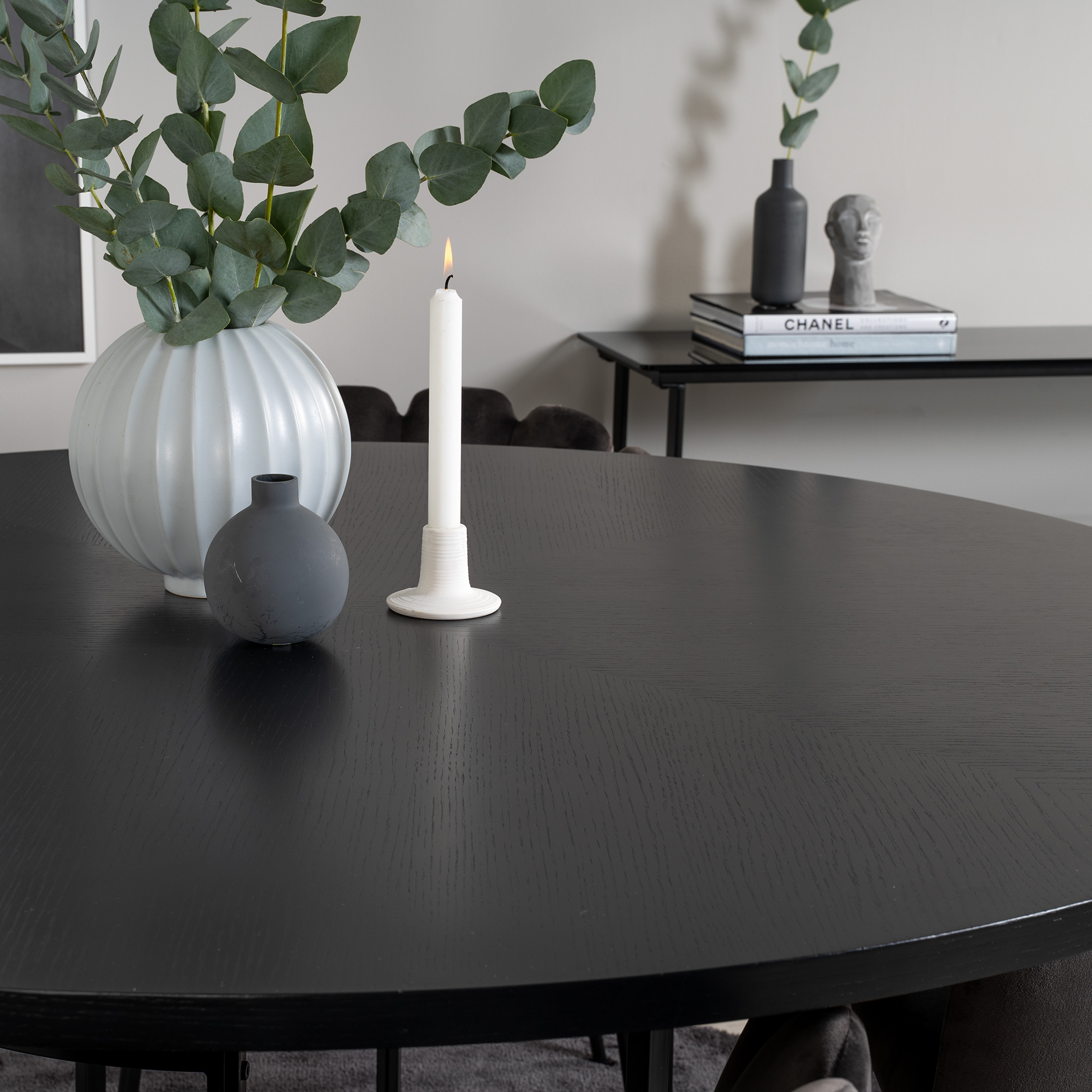 Matgrupp furniture/fashion Copenhagen med 4 Gråa Limhamn Stolar