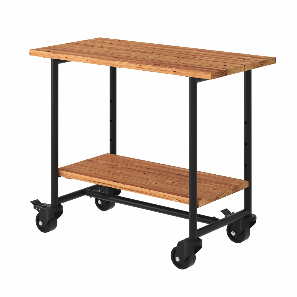 Planterings och Grillbord PLUS Urban Picnic ThermoWood Svart Underrede Med 1 hylla