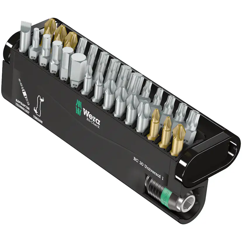 Bitskassett Wera Bit-Check 30 Universal 1 29 Bits+Hållare