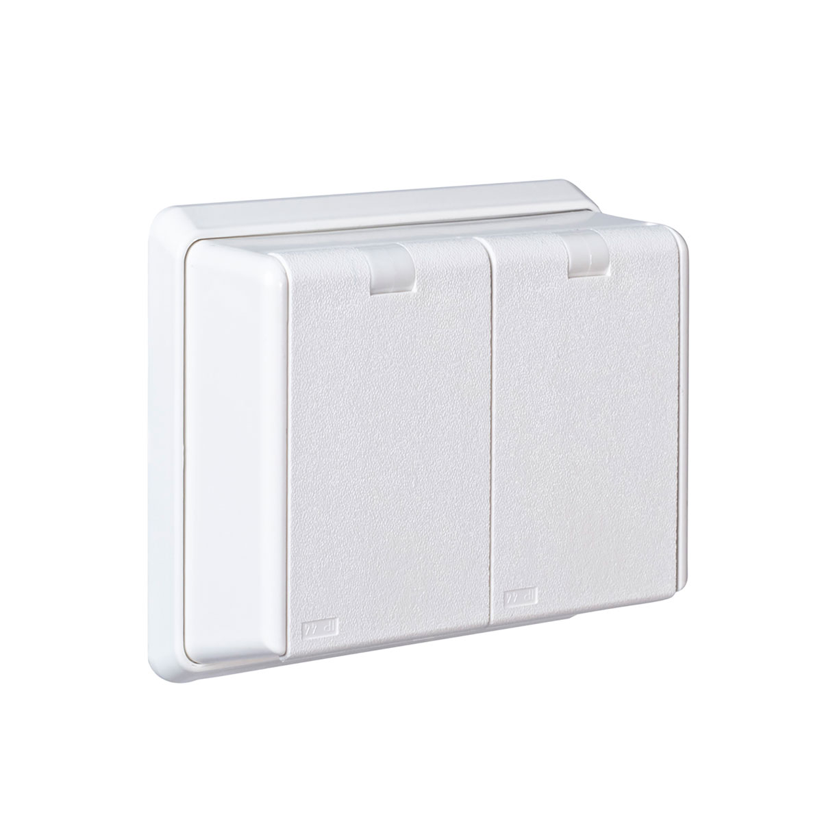 Vägguttag Elko 2-vägs RS Renvit IP44