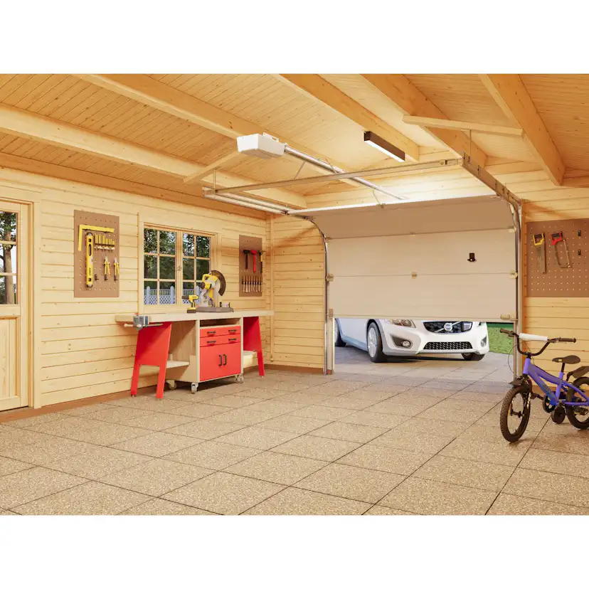 Garage Roger 23,9 m2 med Takskjutport Obehandlad