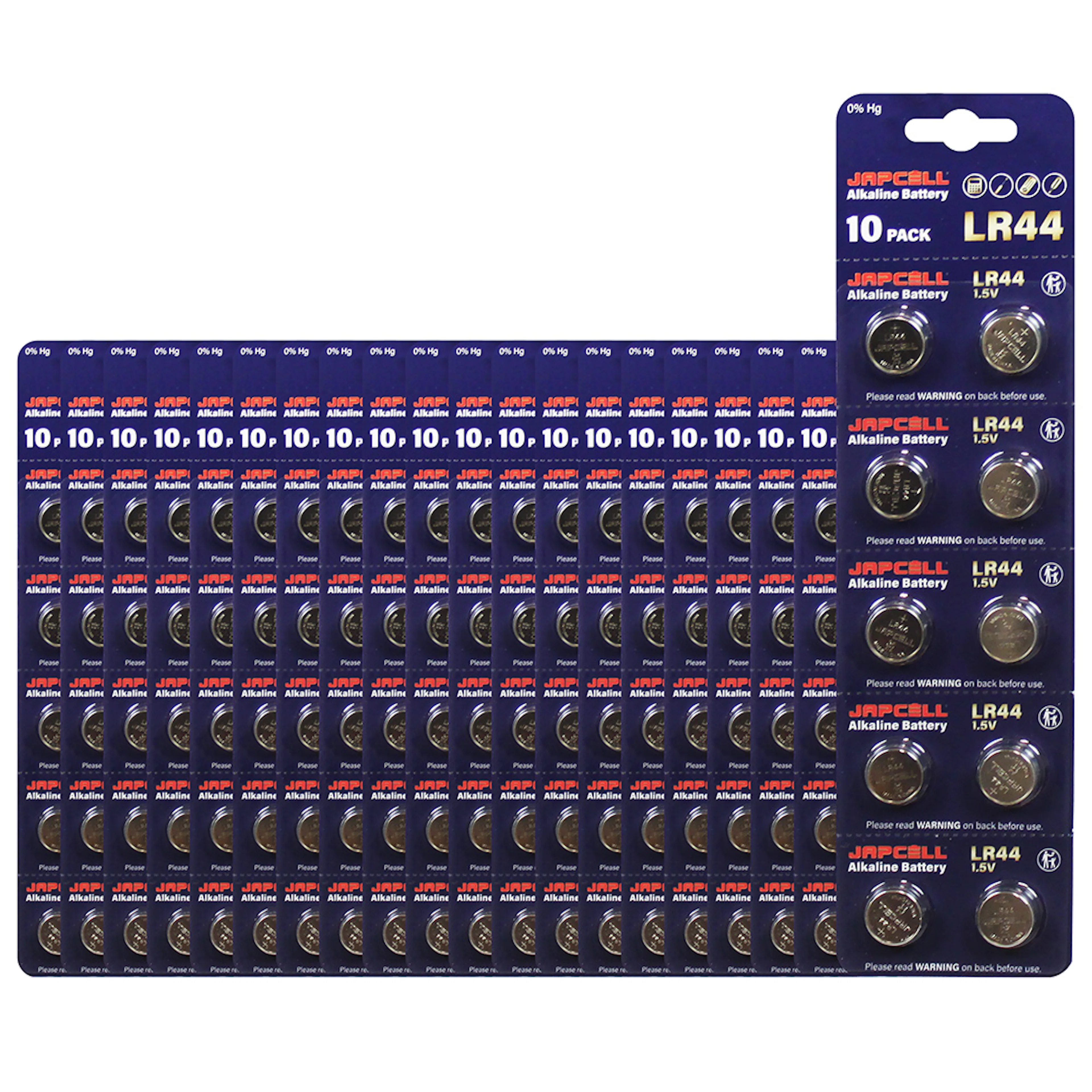 Batteri Japcell Alkaline LR44/A76/AG13/LR1154 Knapcell 200 St
