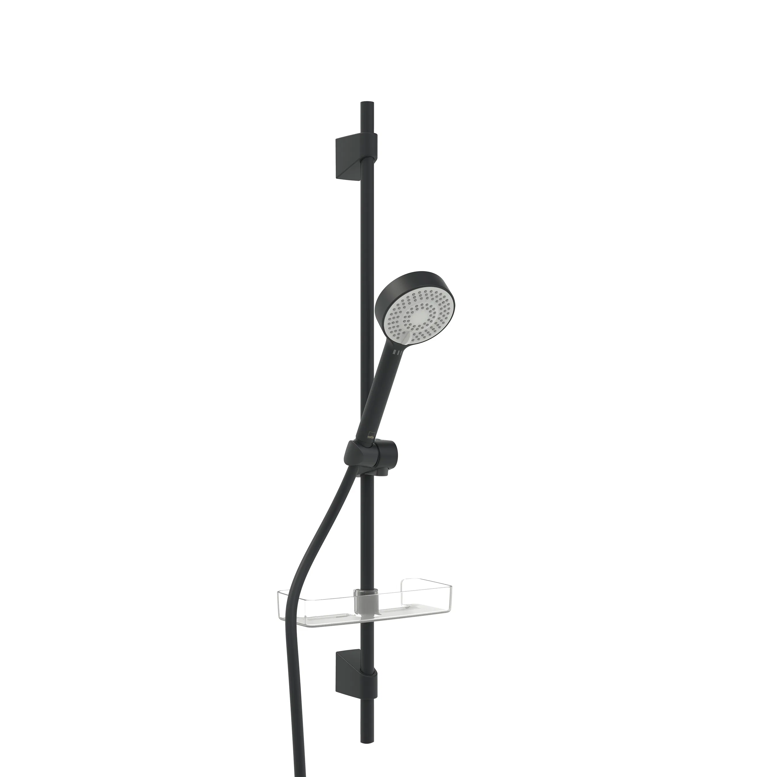 Oras Apollo duschset med flexibla väggfästen Mattsvart