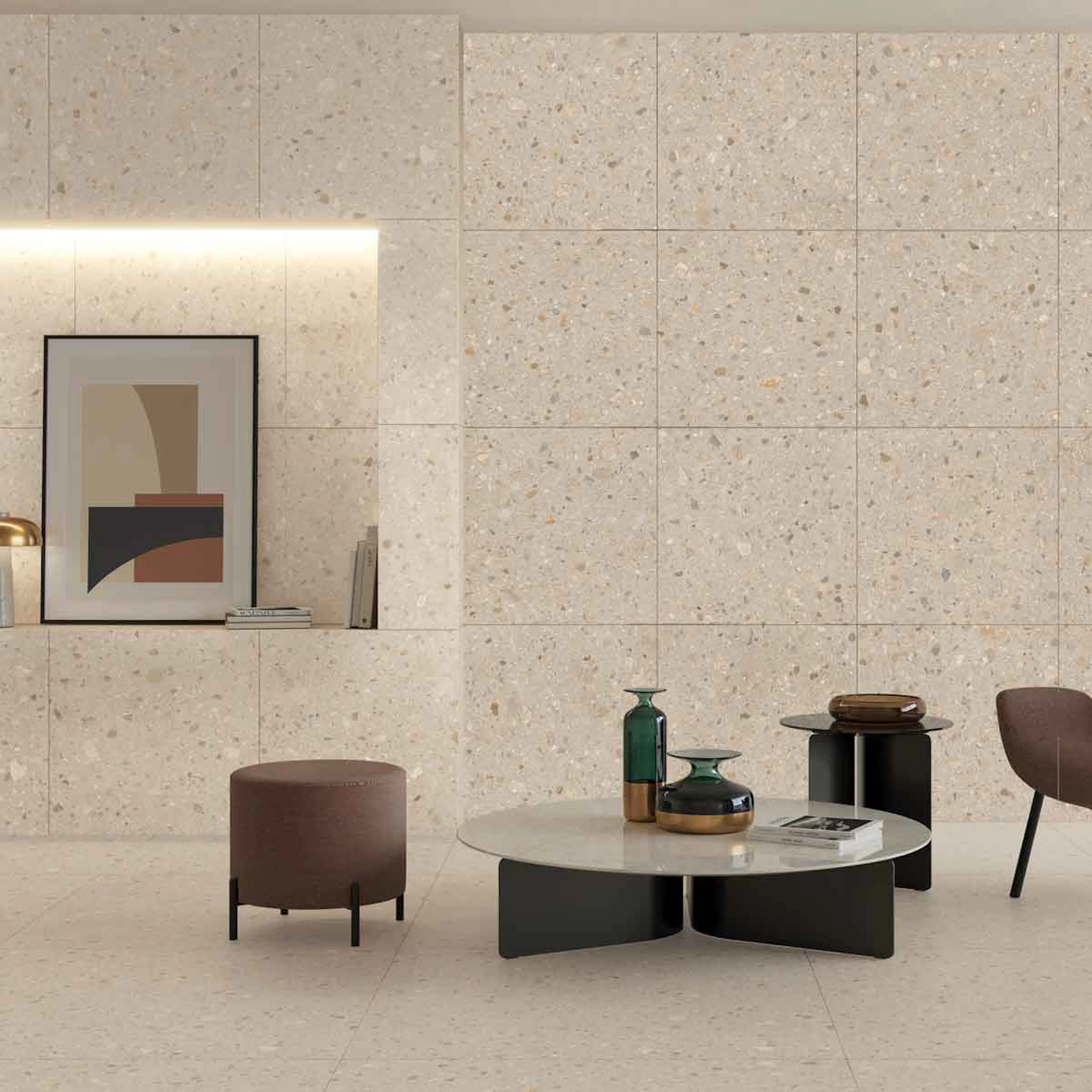 Klinker Tenfors Oikos Terrazzo Beige Matt 60x60