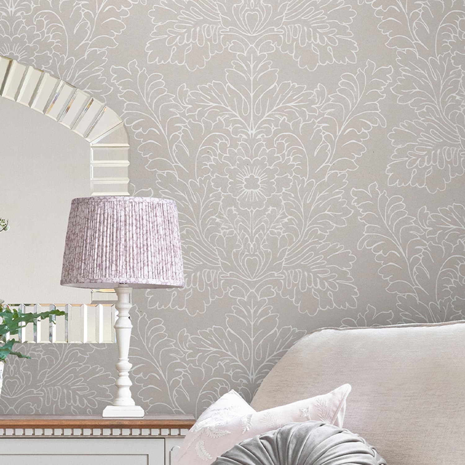 Tapet Laura Ashley Silchester Dove Grå 119853