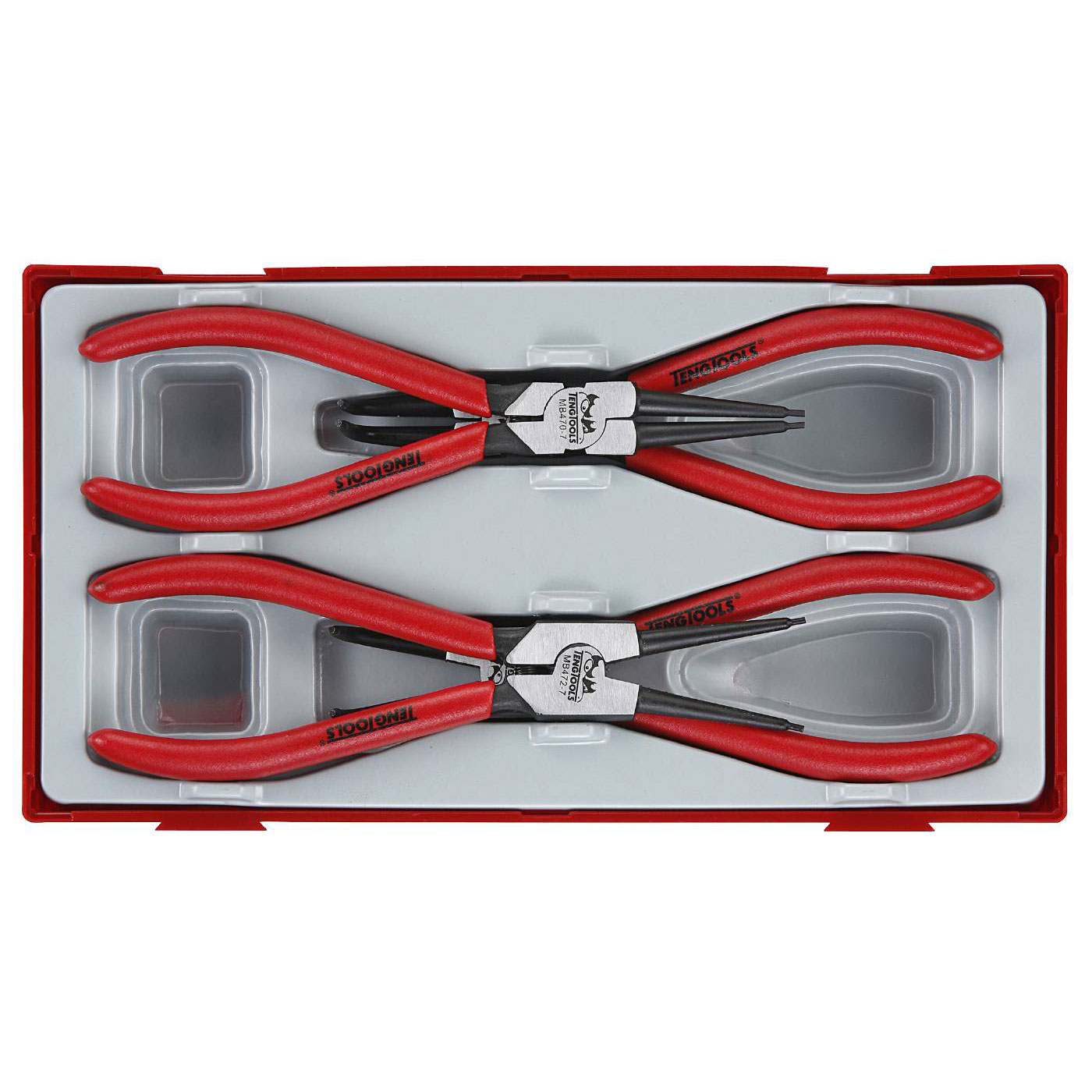 Spårringstång för in- och utvändiga spårringar 4 delar Teng Tools TT474-7