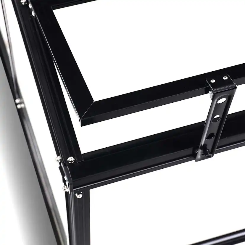 Växthus Metalcraft 1,13 kvm Svart Rektangulär