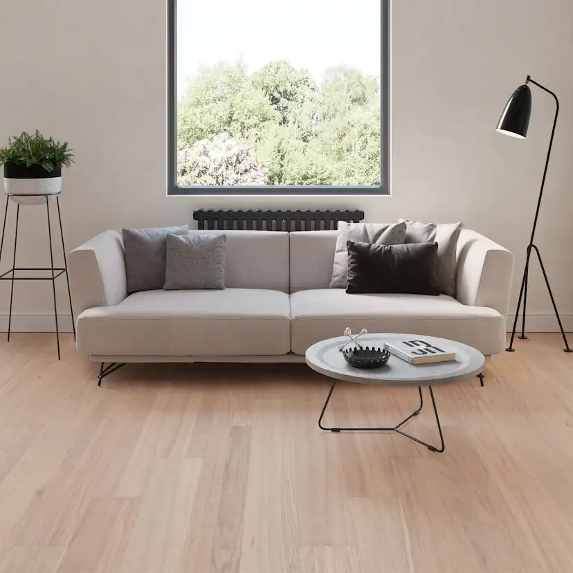 Trägolv Bjelin Härdad Ek Vista White Mattlack Multistrip