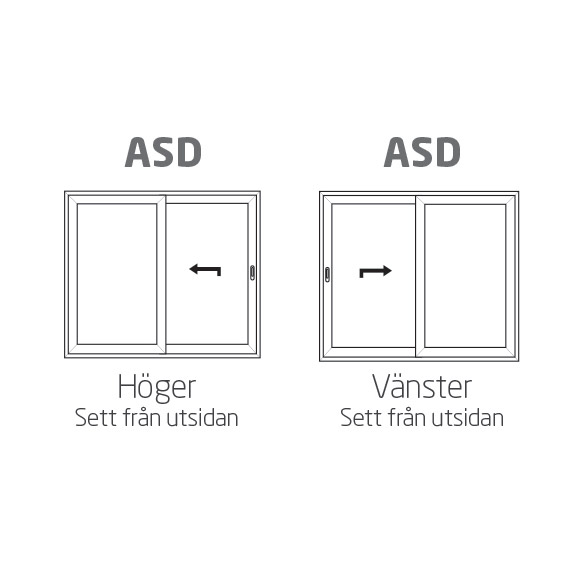 Skjutdörr NorDan HelAlu Aluminium 2-Delad Dubbelspår
