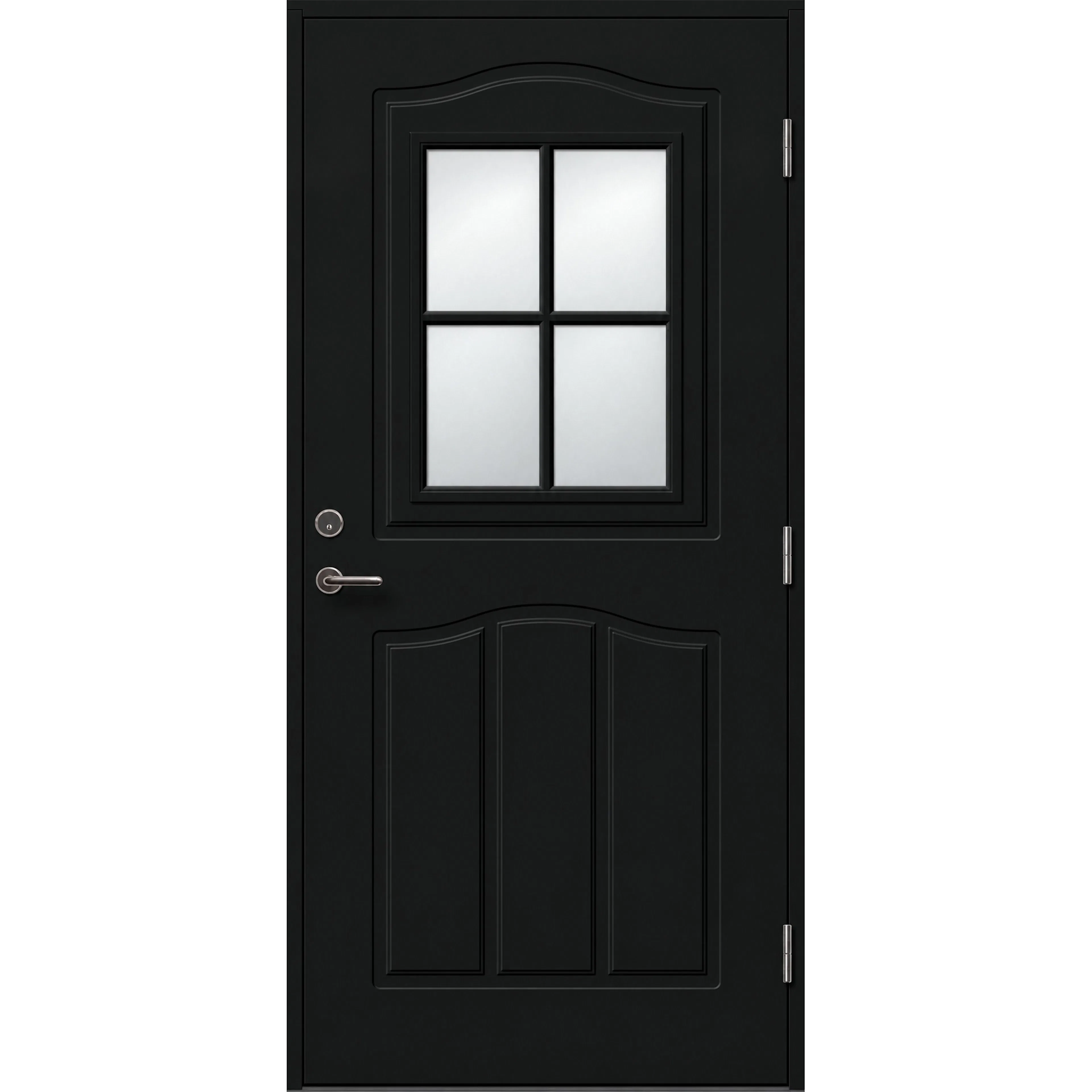 Ytterdörr Skandinaviska Dörrar Klassisk glas Hjo: 9x21, S-9000-N, Svart