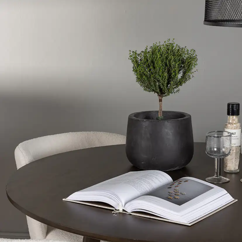 Matgrupp Venture Home Kaseidon Ø100 cm med 4 st Edina stolar
