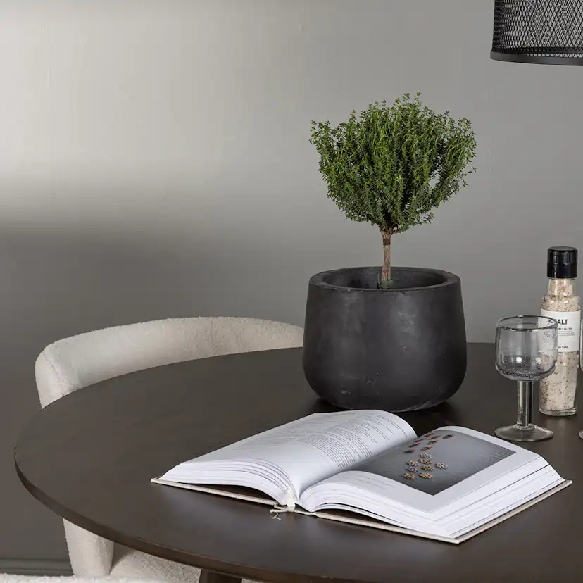 Matgrupp Venture Home Kaseidon Ø100 cm med 4 st Edina stolar