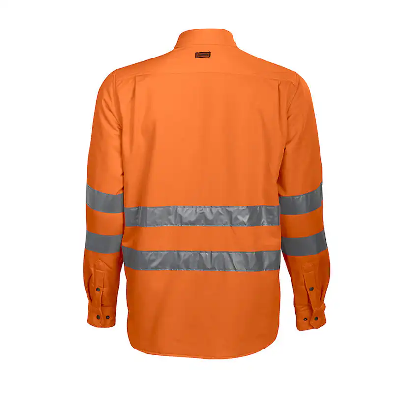 5156 Fodrad skjorta kl. 3 varsel, M, Orange Storlek:M Orange