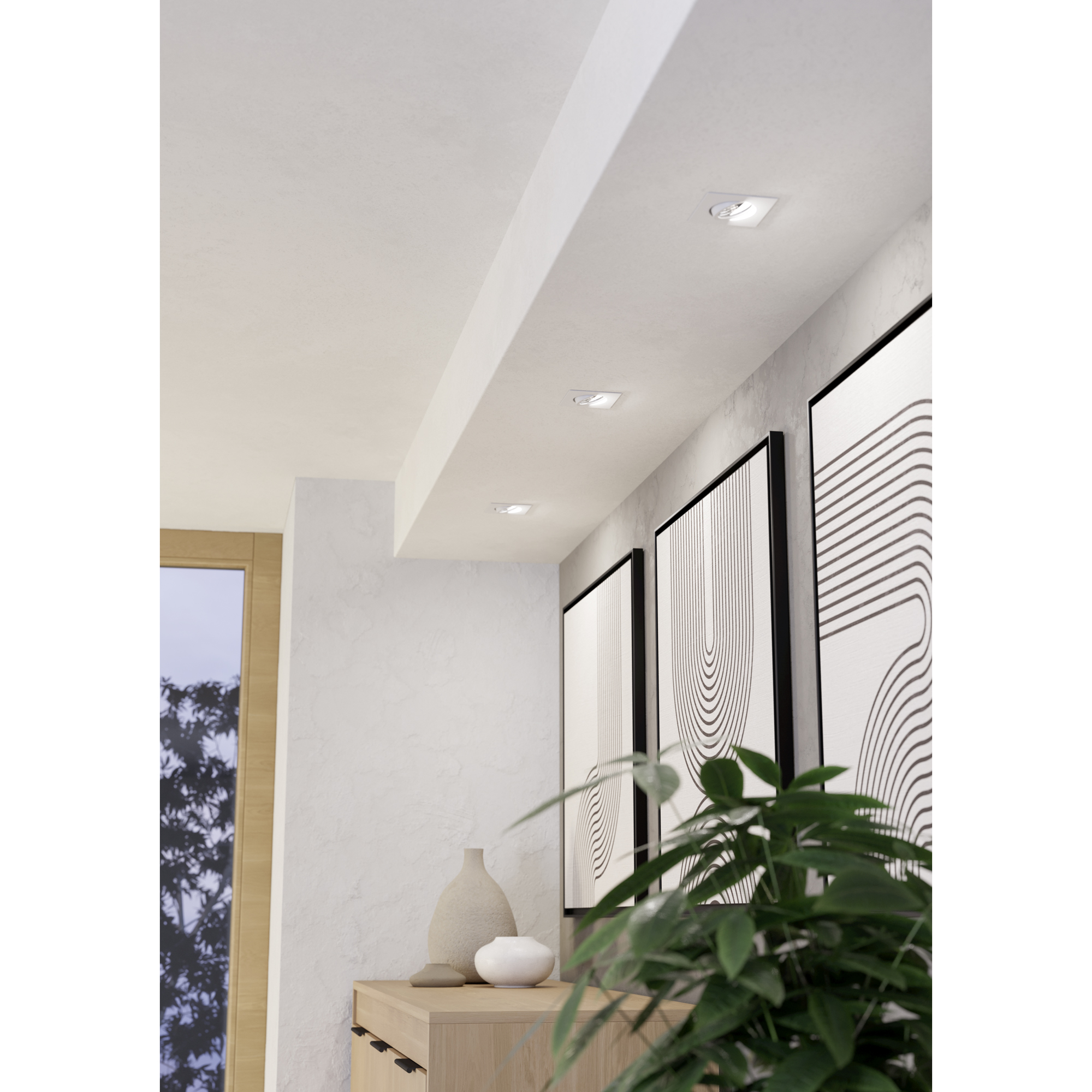 Infälld Lampa Eglo Saliceto Vit 88x88 mm 4000K