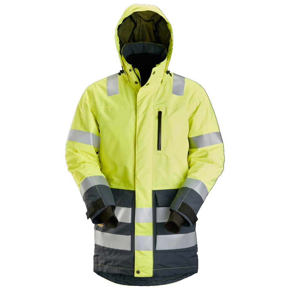 Parkas fodrad WP KL3 Storlek: S, Färg: High vis yellow\Steel grey