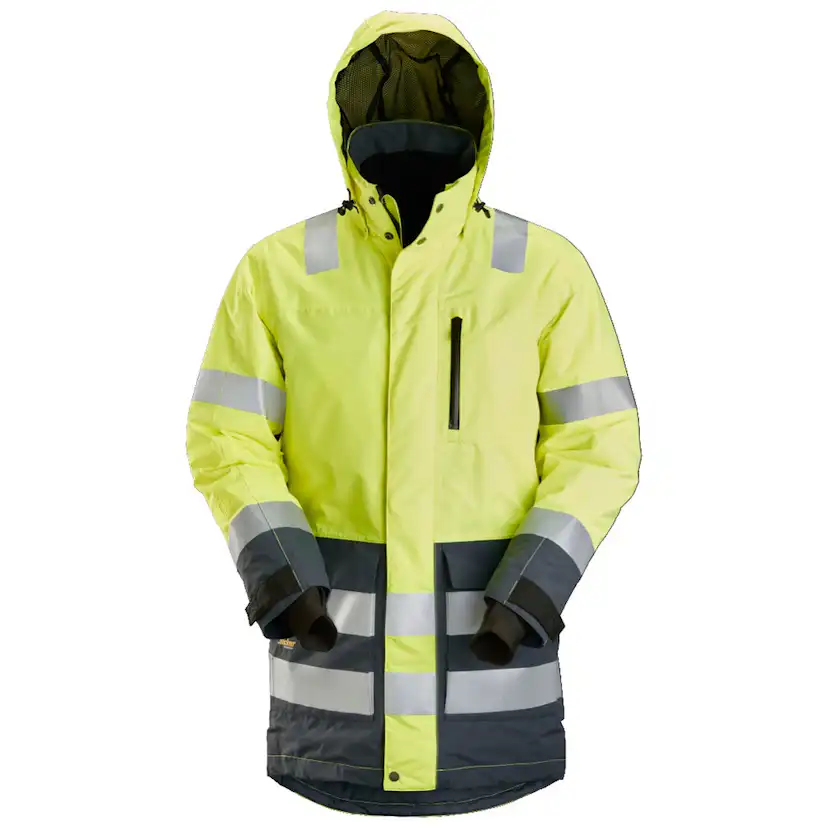 Parkas fodrad WP KL3 Storlek: S, Färg: High vis yellow\Steel grey