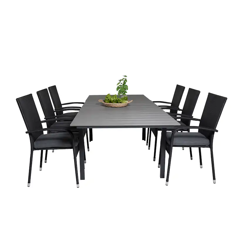 Matgrupp Venture Home Lova 160/240 med 6 Asta Stolar