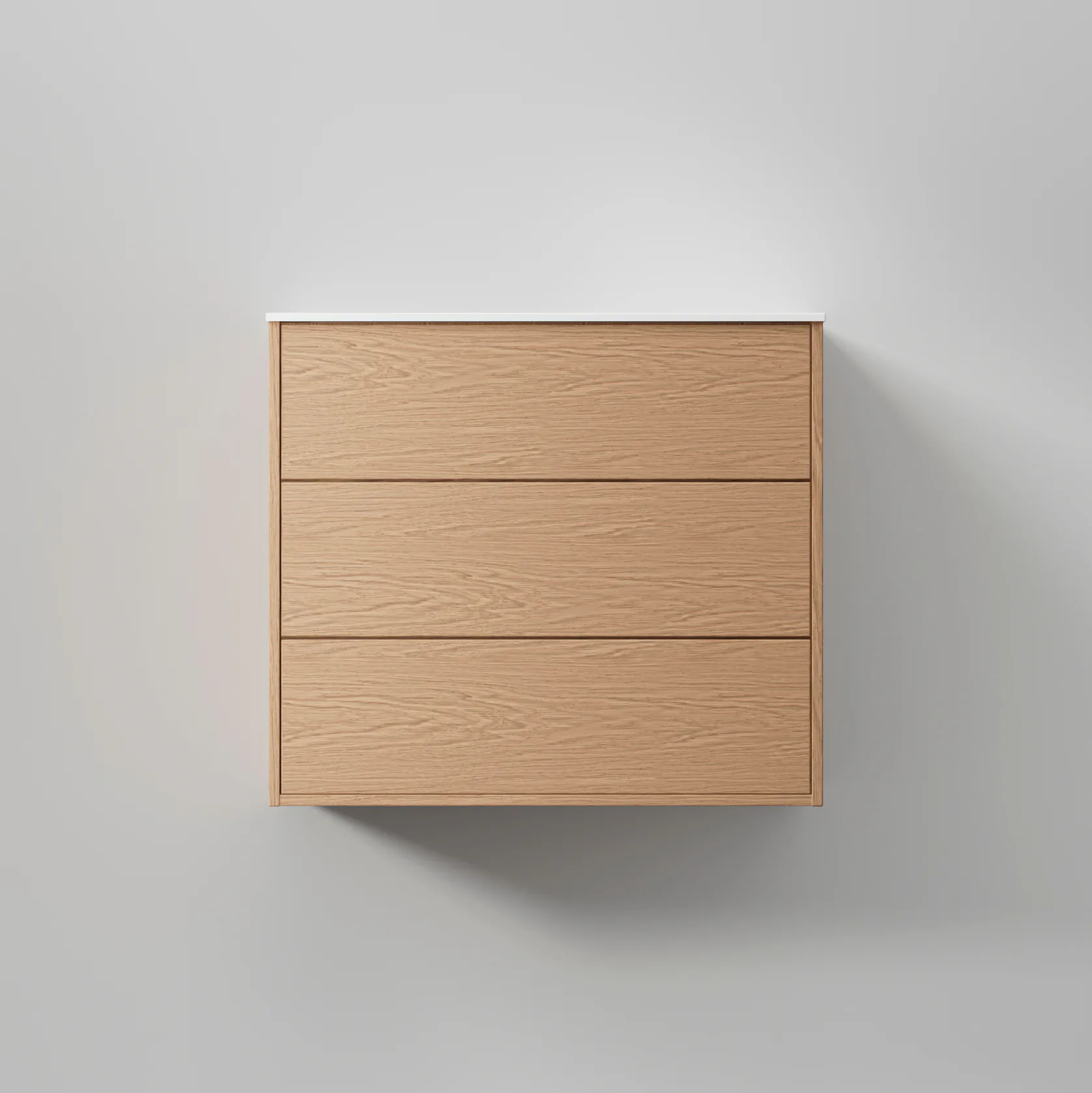 Kommod Terra Solid 80, Natural Oak, 3 Lådor Färg: Natural Oak, Bredd: 800 mm