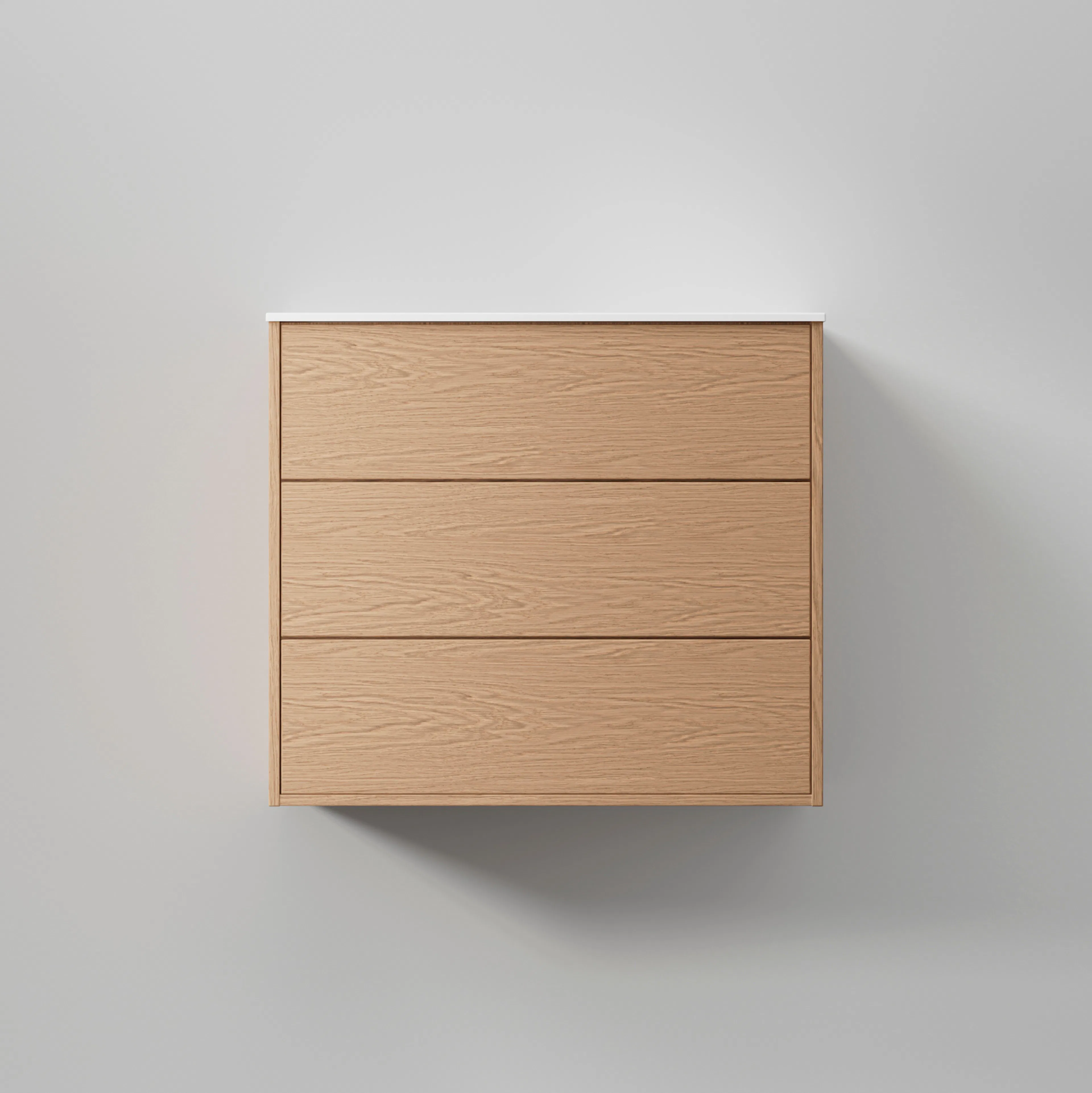 Kommod Terra Solid 80, Natural Oak, 3 Lådor Färg: Natural Oak, Bredd: 800 mm