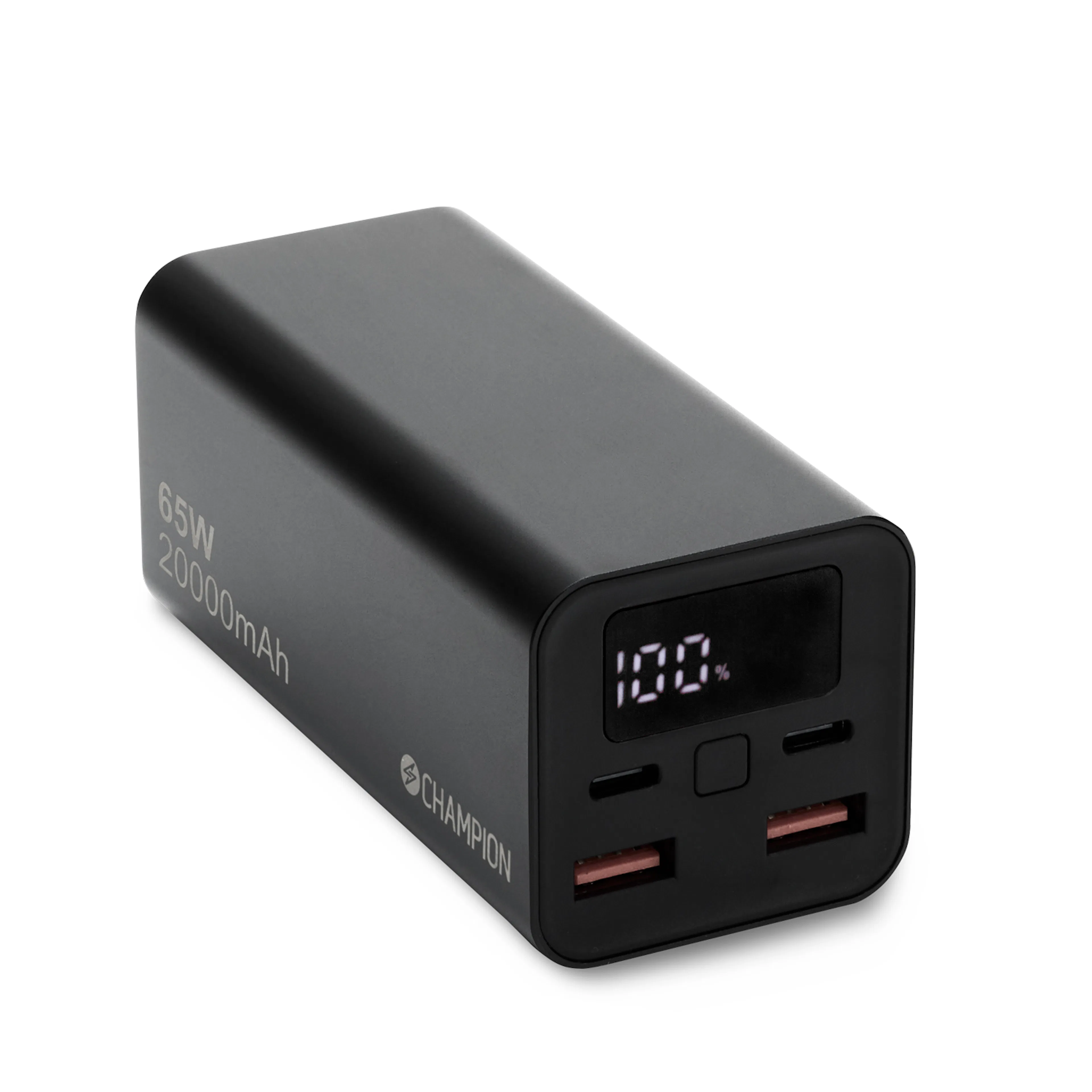 Powerbank Champion 20000 mAh 65W PD Laddare Svart