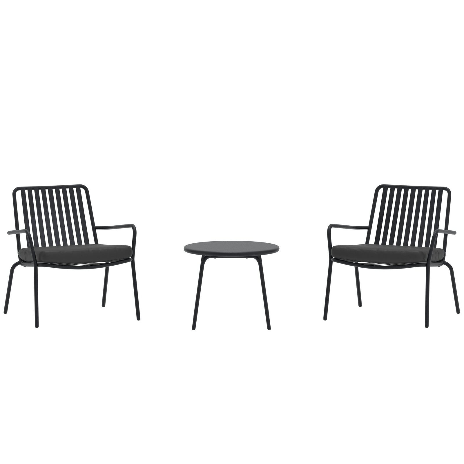 Mykonos Lounge Set - Black / Black Black