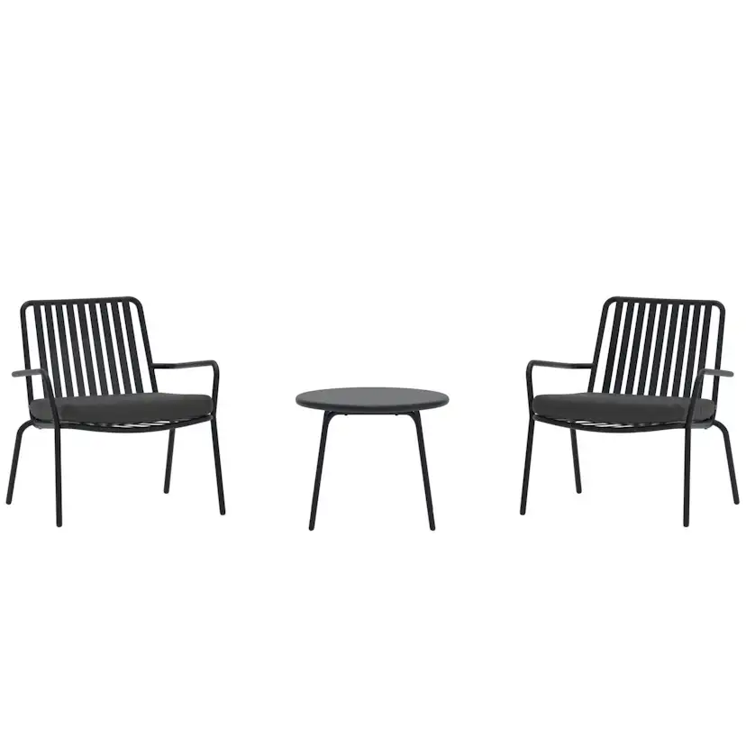 Mykonos Lounge Set - Black / Black Black
