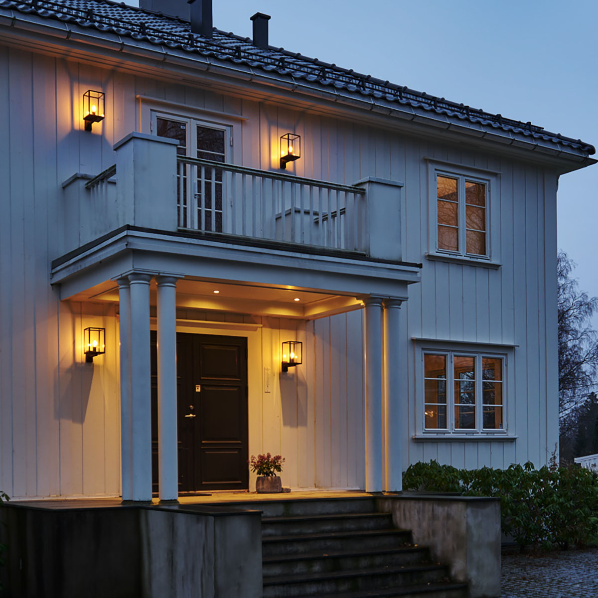 Väggarmatur Norlys Lofoten 1963 för Utebelysning Svart/Opal