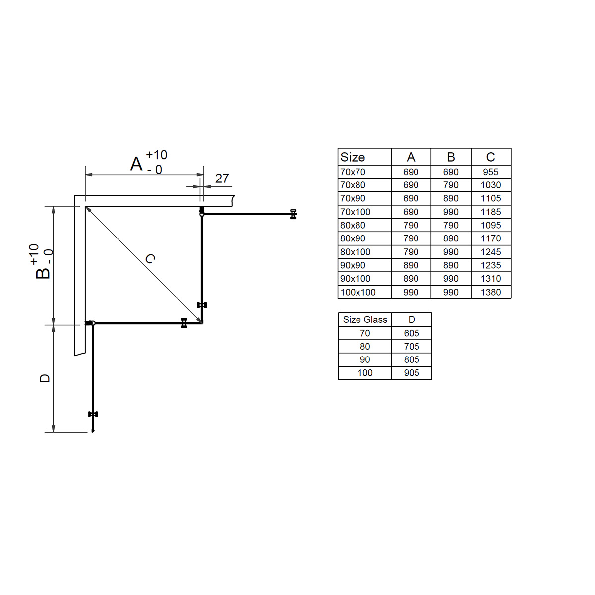 Duschhörn Svedbergs Skoga Rak