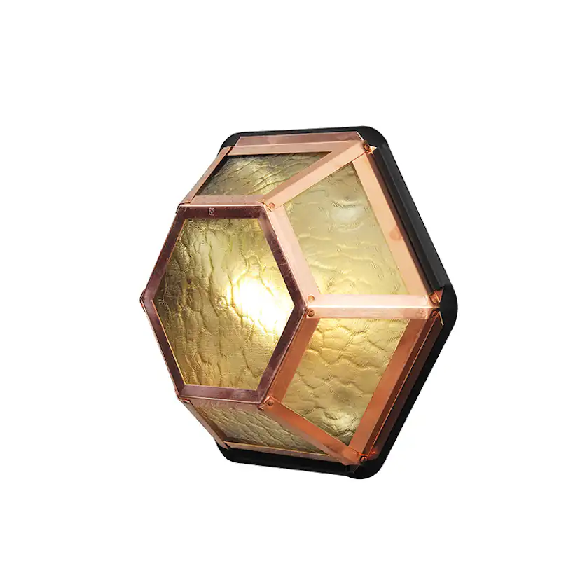 Castor väggplafond E27 koppar Koppar