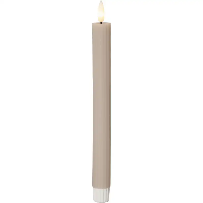 LEDAntikljus2p Flamme Stripe Beige