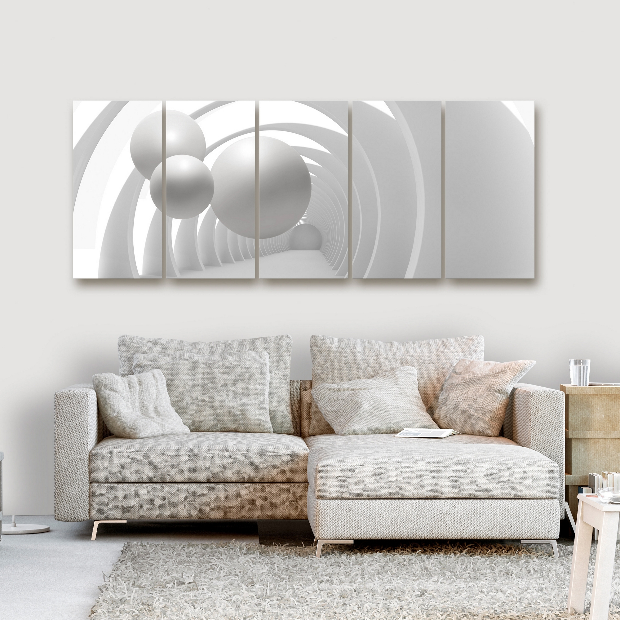 Tavla Arkiio White Tunnel Narrow 5 delar