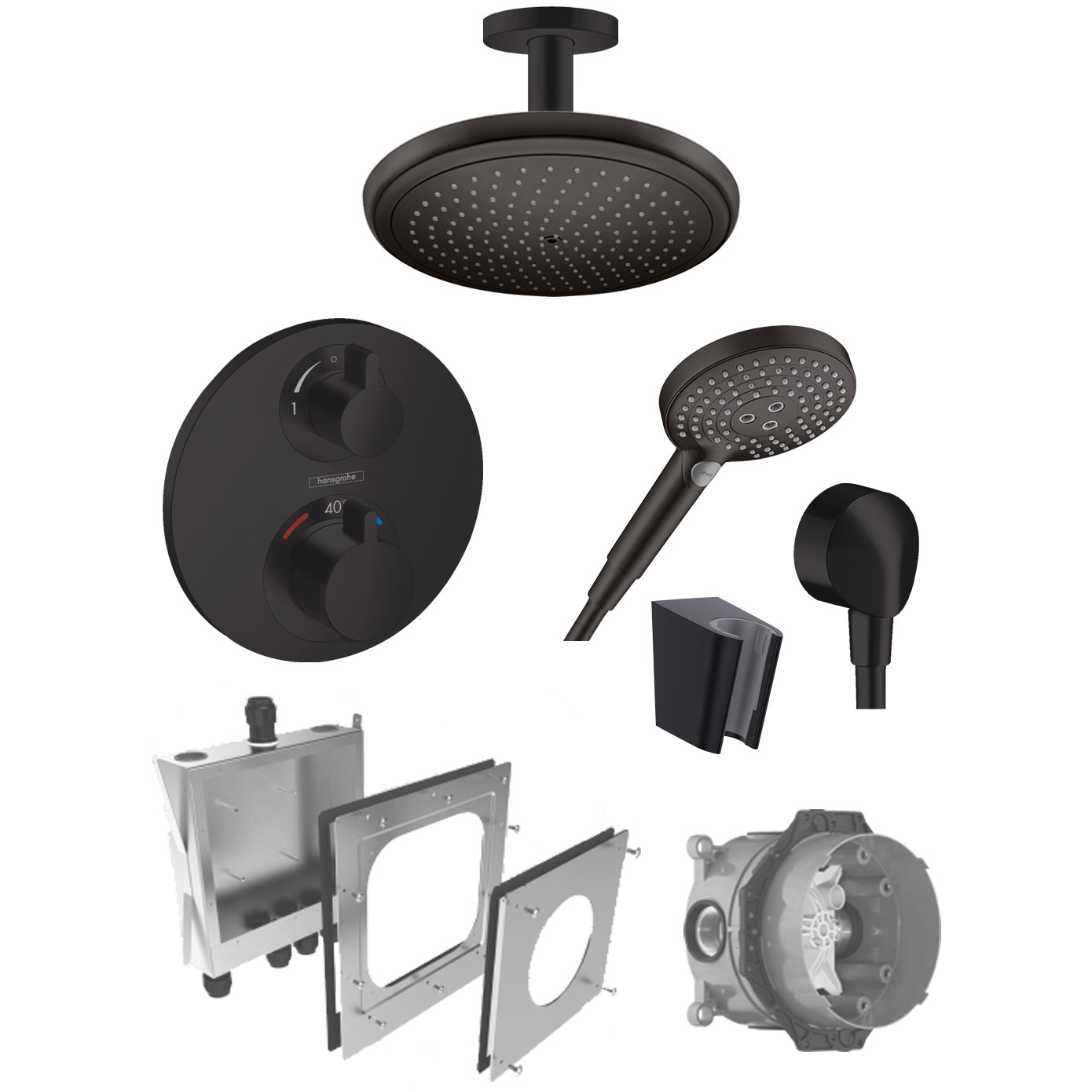 Takdusch Hansgrohe Ecostat S 280 Inbyggnadspaket