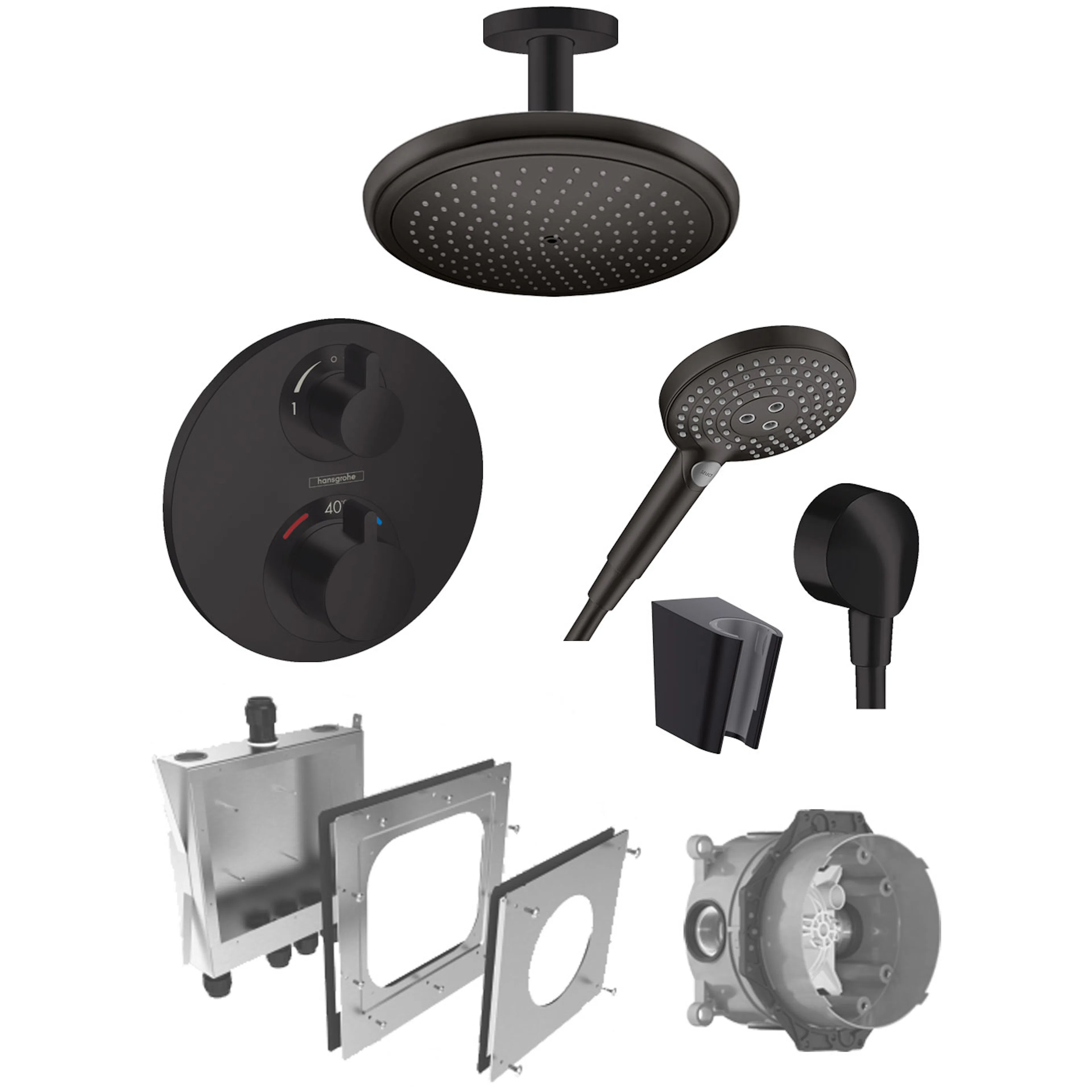 Takdusch Hansgrohe Ecostat S 280 Inbyggnadspaket