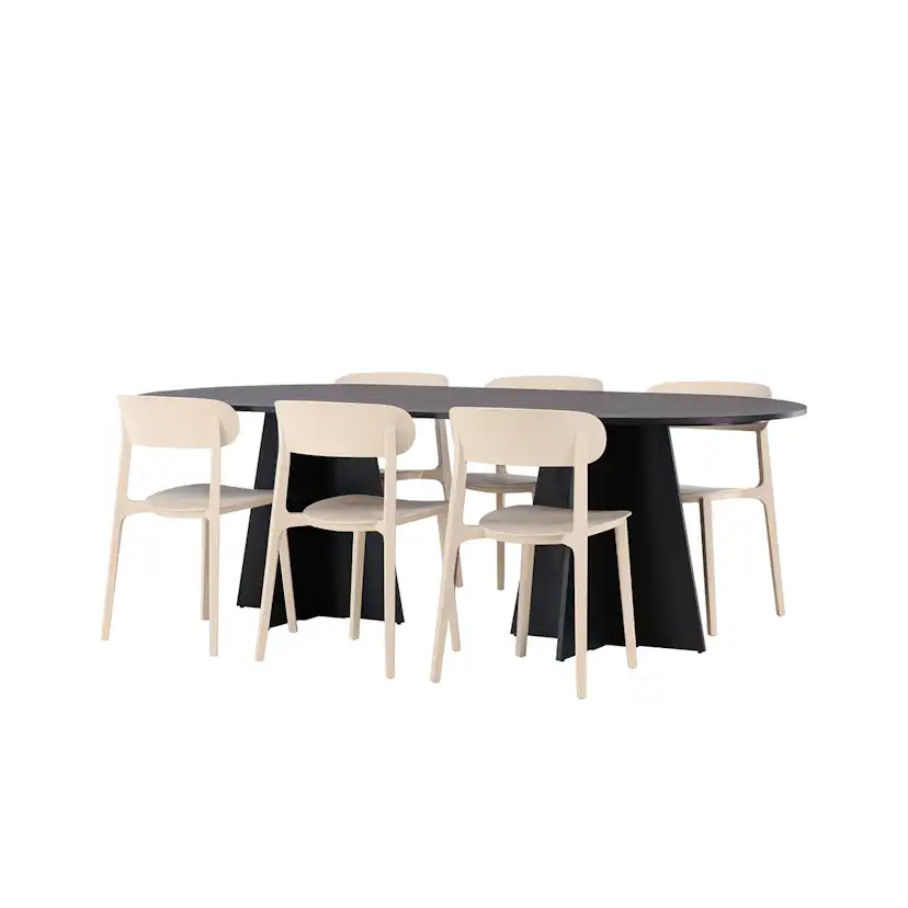 Matgrupp Venture Home Bootcut Oval med 6 st Åstol