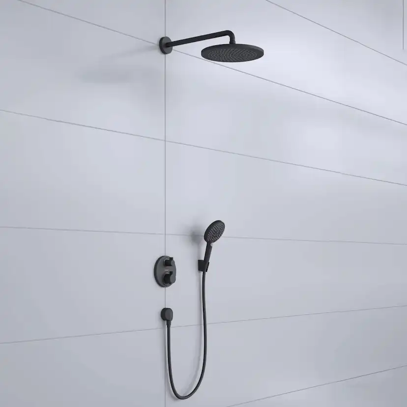 Inbyggnadspaket Dusch Hansgrohe Ecostat S 280 Takdusch: Vägganslutning