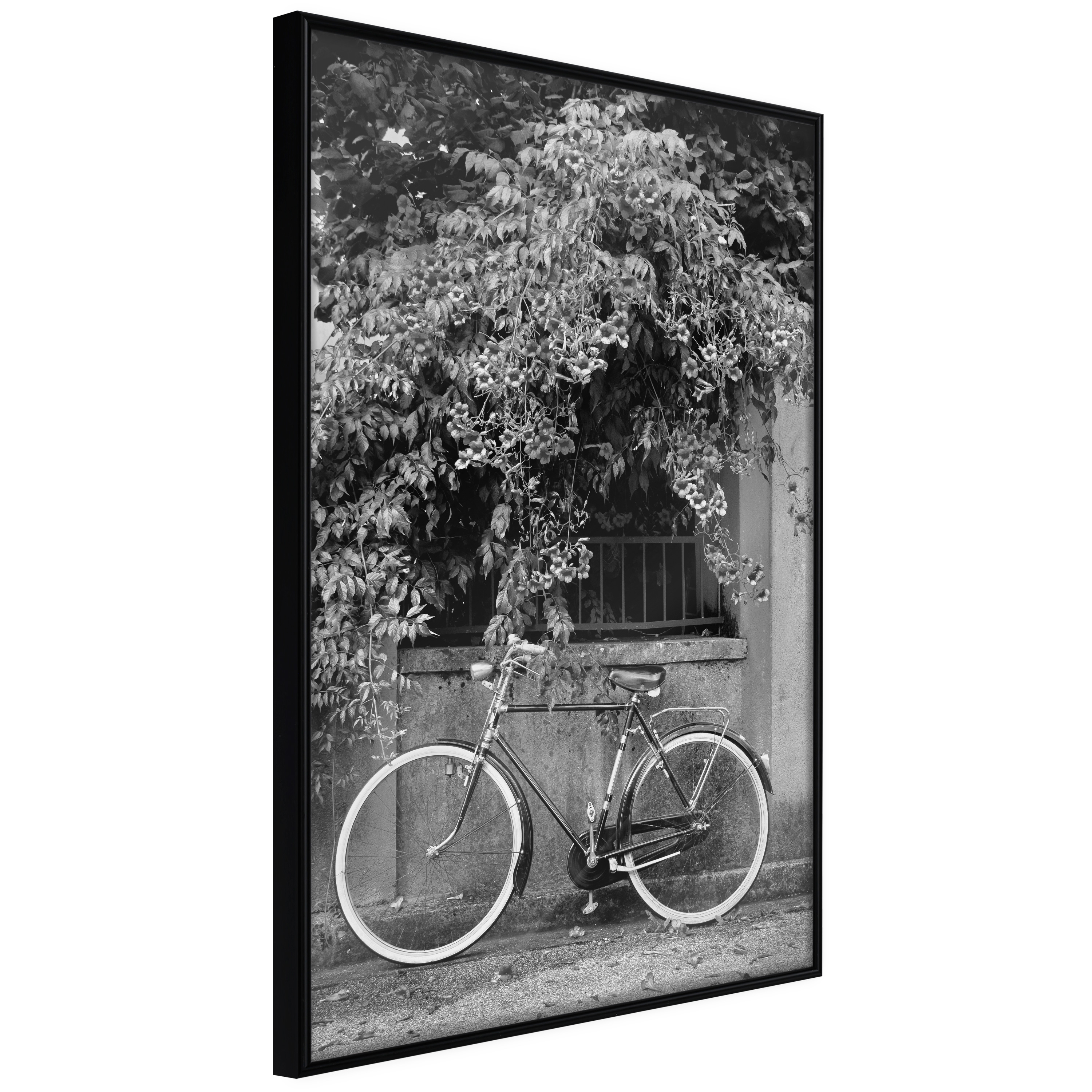 Affisch - Bicycle and Flowers [Poster] 20x30 Svart ram, 20x30 cm