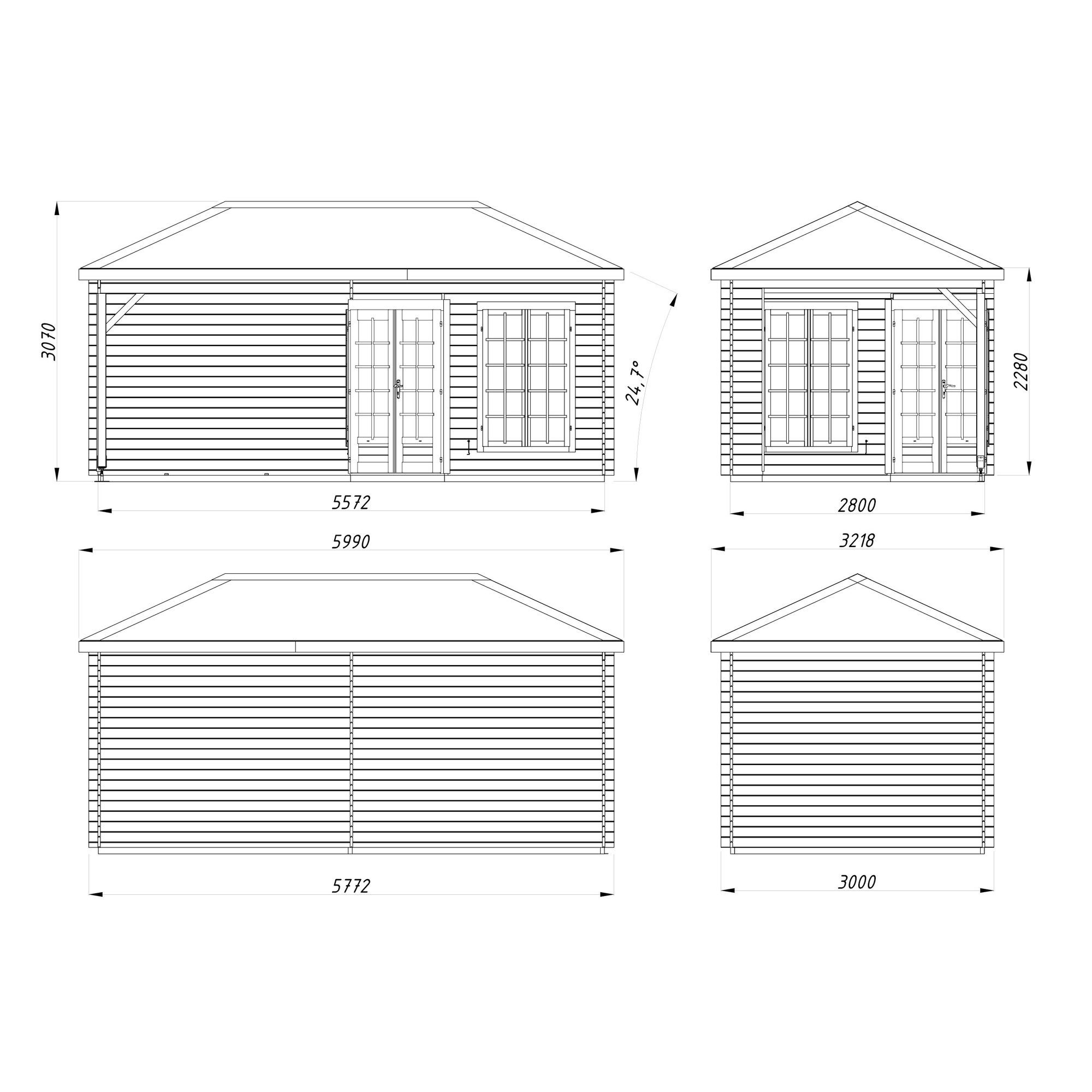 Lusthus Palmako Melanie 15,6 m2