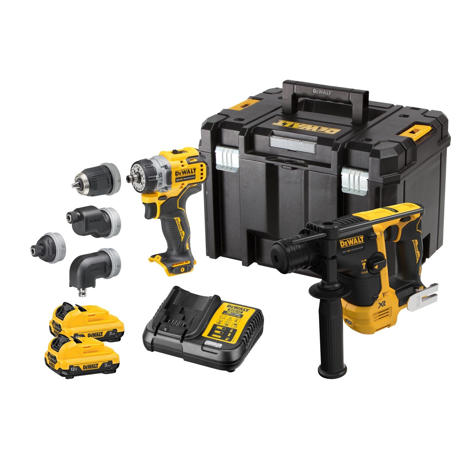 Kombikit DeWalt 2x3 Ah Tstak