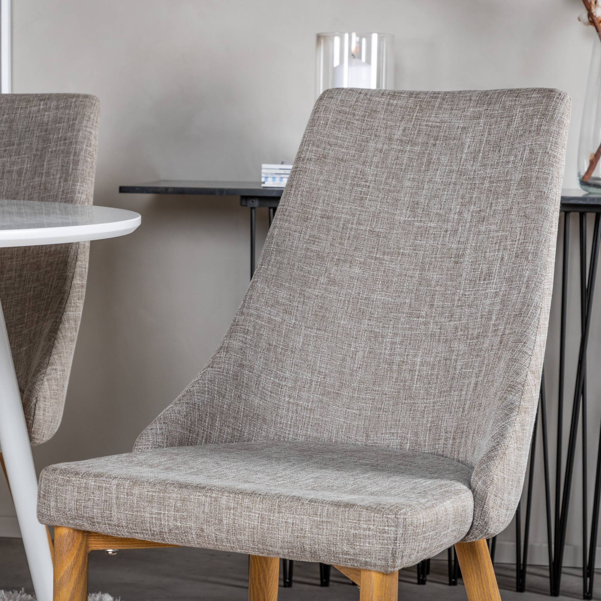 Matgrupp Basic Home Ridones Runt100 cm med 4 Ludvig Matstol