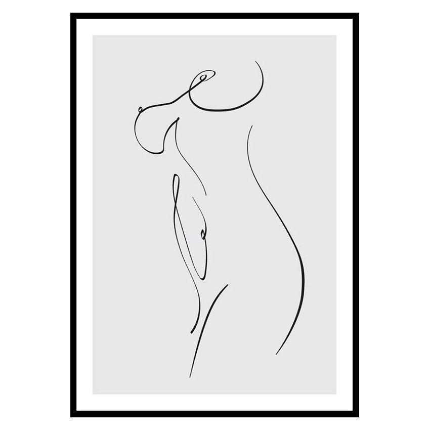 Poster Gallerix Curved Lines No2