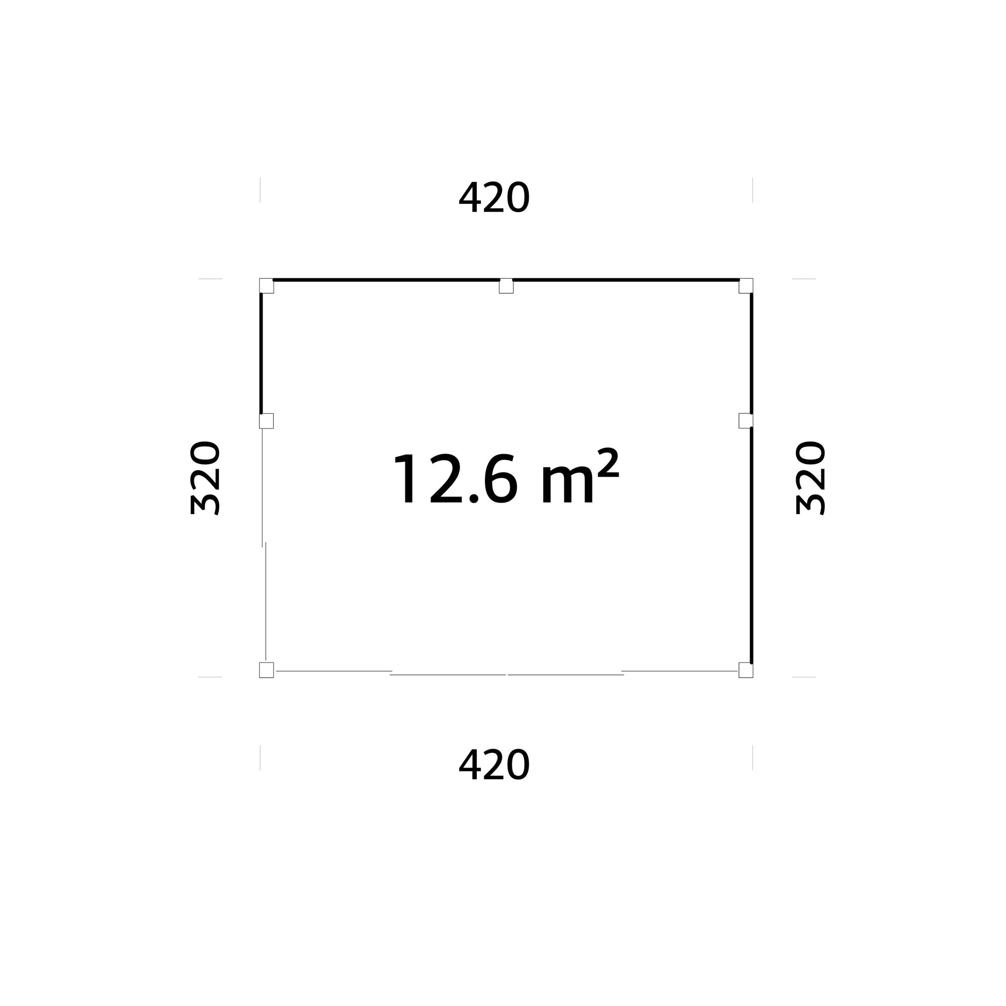 Stuga Palmako Serena 13,4 m² Set 1 Slide Plus (inv. 12,6 m²)