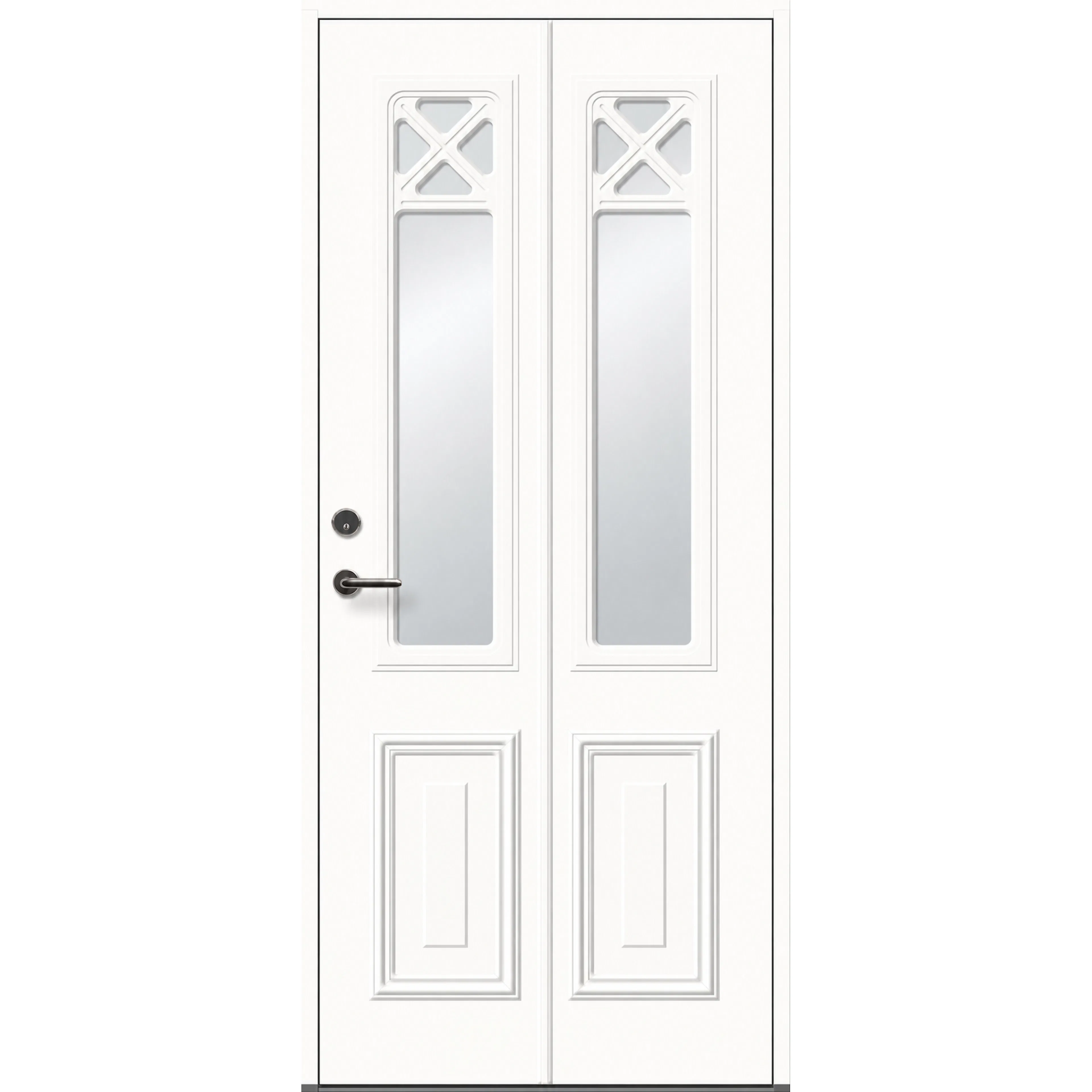 Ytterdörr Skandinaviska Dörrar Klassisk dekordörr glas Knivsta: 9x20, S-0500-N, Klarvit