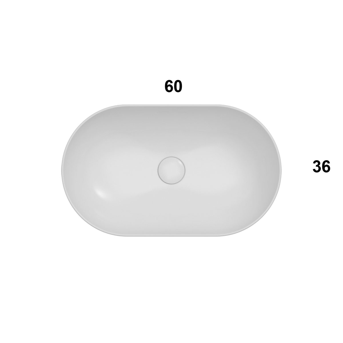 Tvättställ Globo T-Edge Ovalt