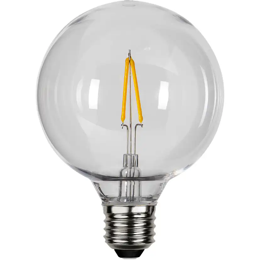 LED-lampa Star Trading Filament E27 G95 Outdoor Lighting PC Cover 1W